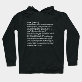 Ava name definition (black) Hoodie